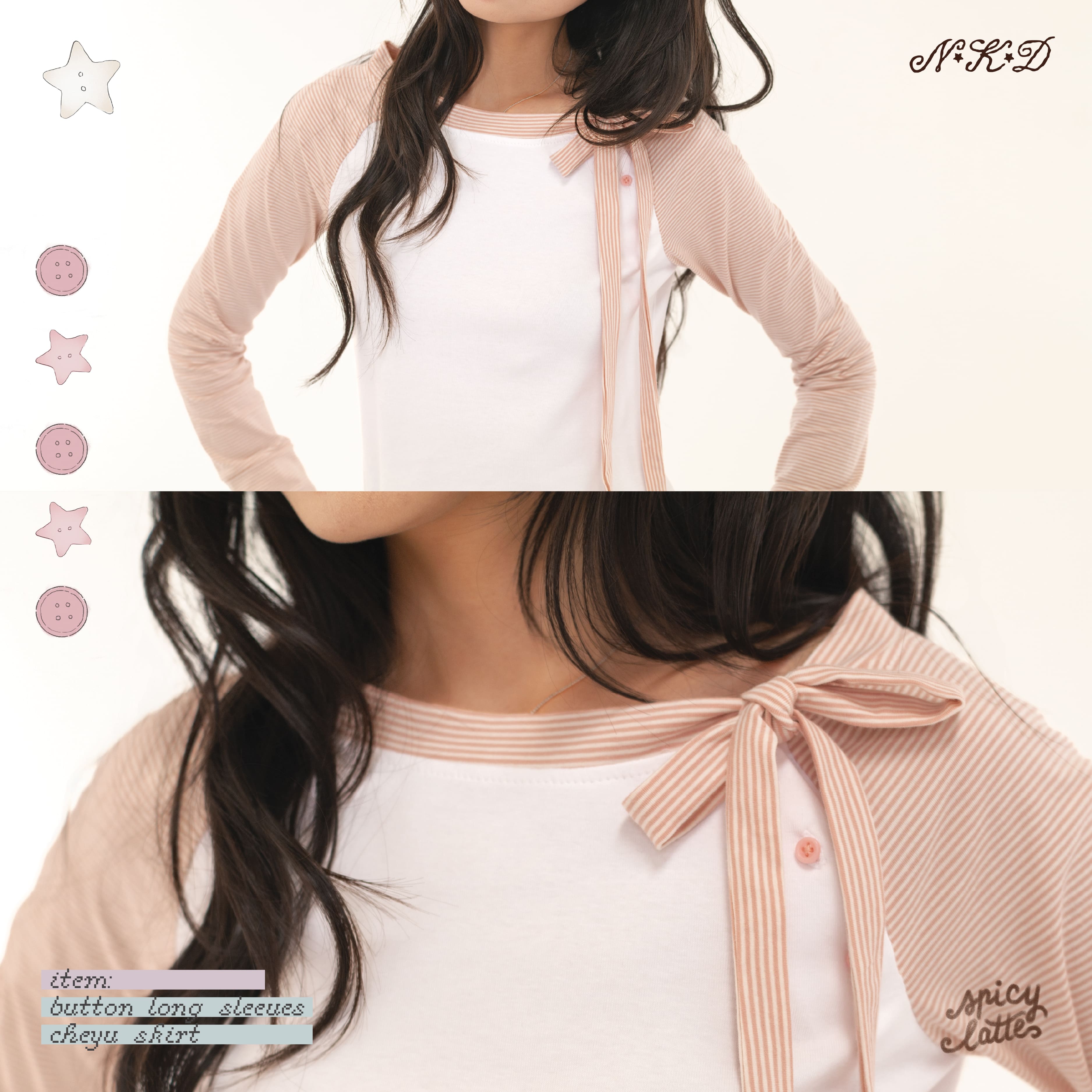 Button long sleeve top
