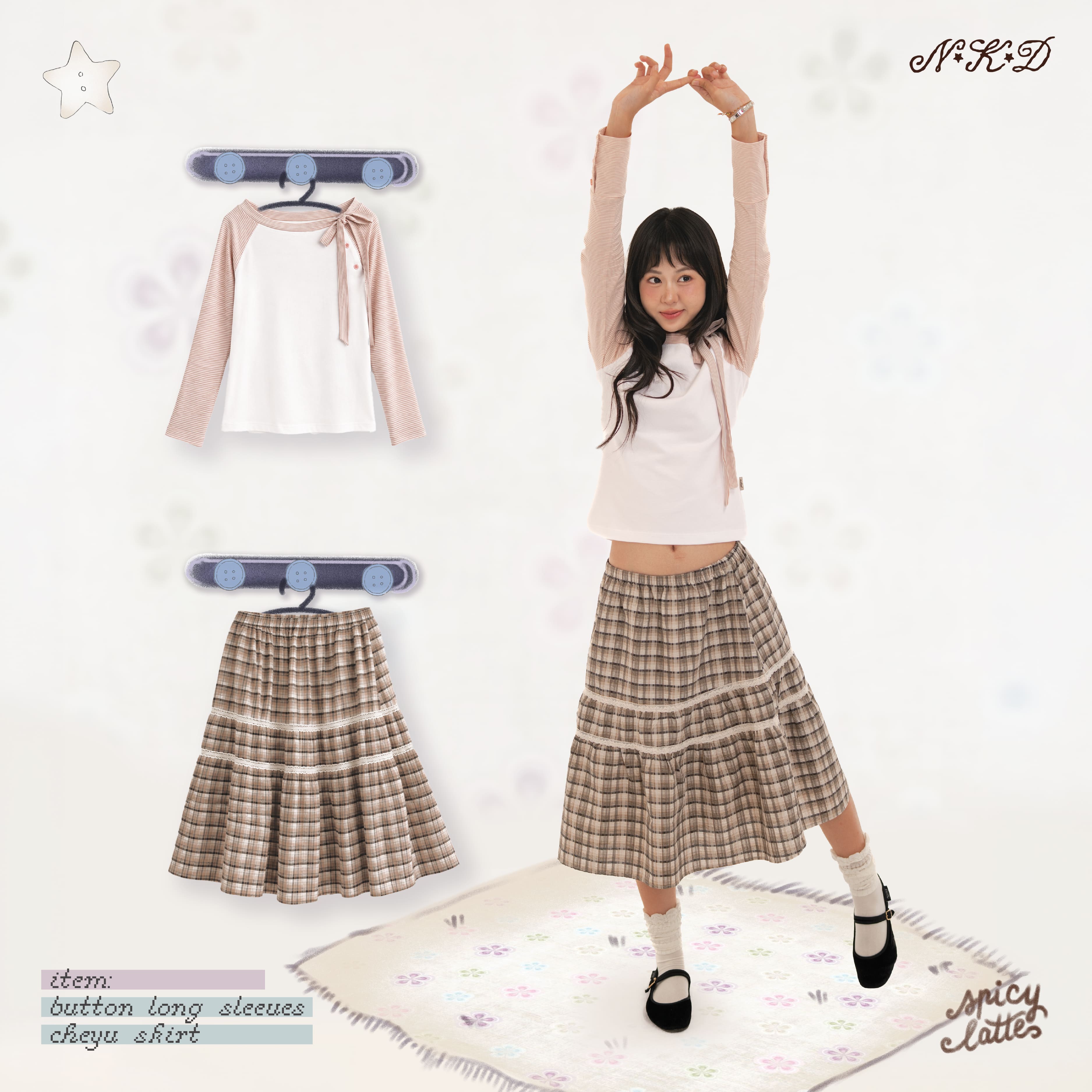 Button long sleeve top