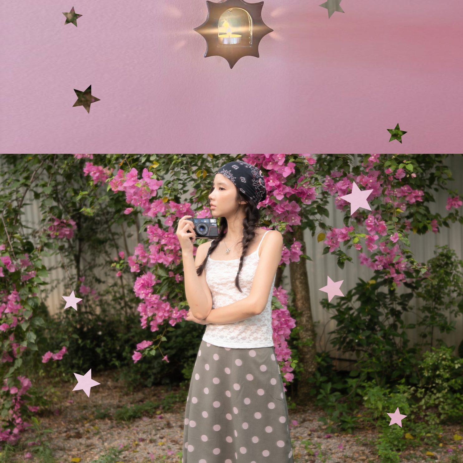 Dot midi skirt
