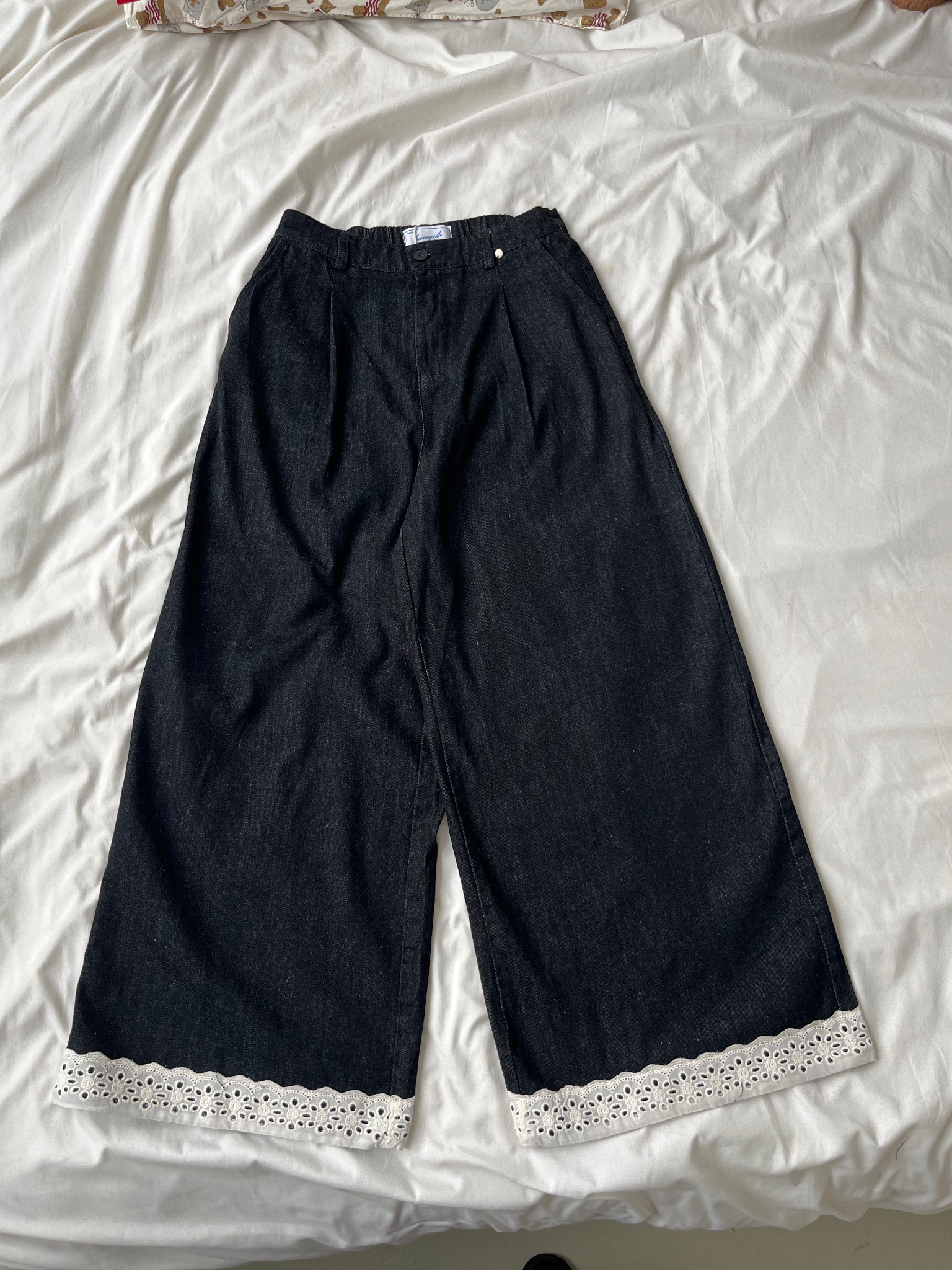 Lace Denim Pants