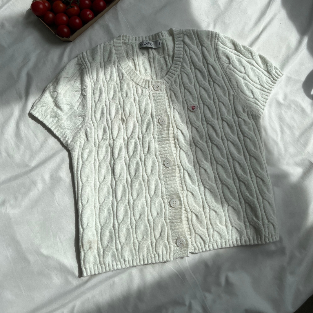 Naked crop cardigan