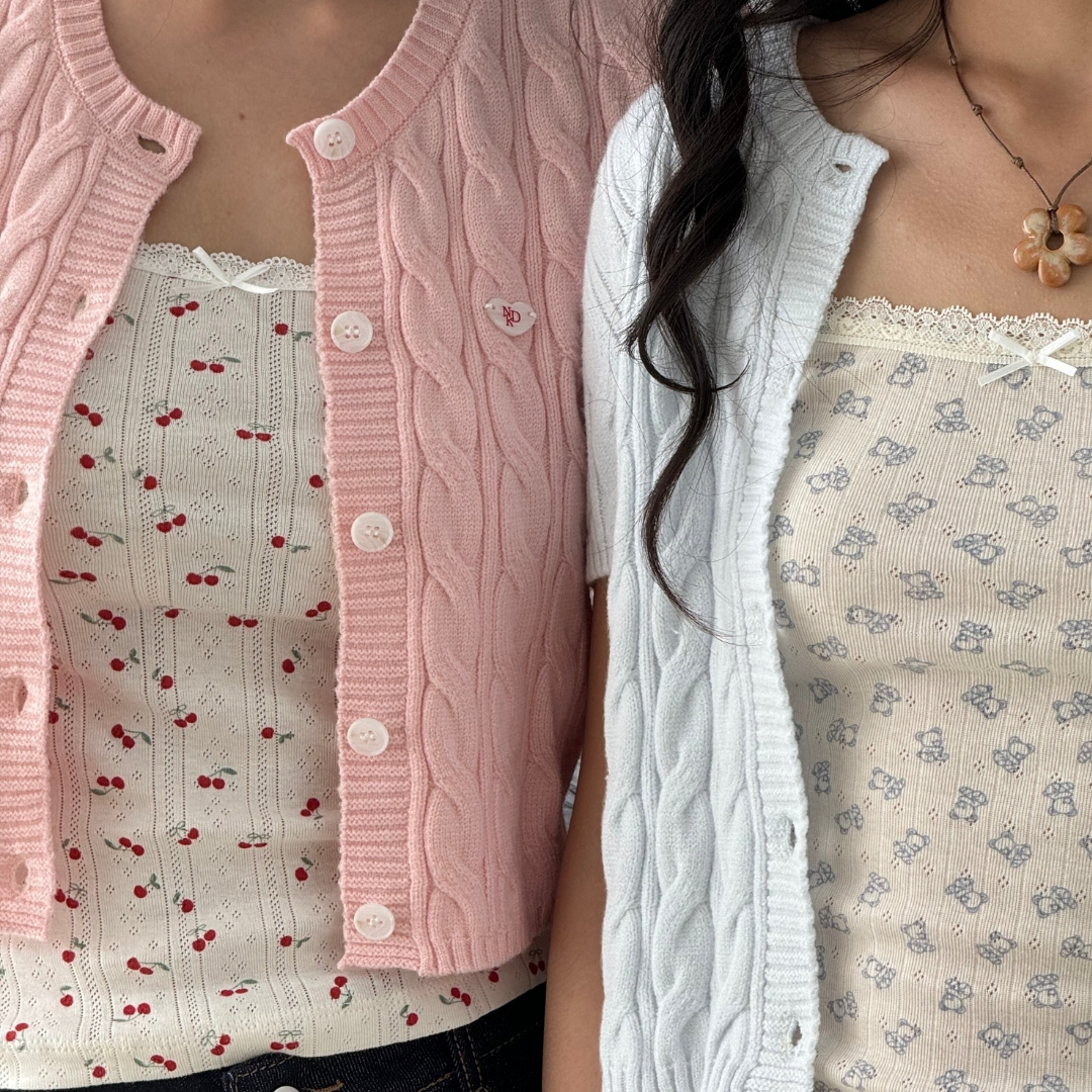 Naked crop cardigan