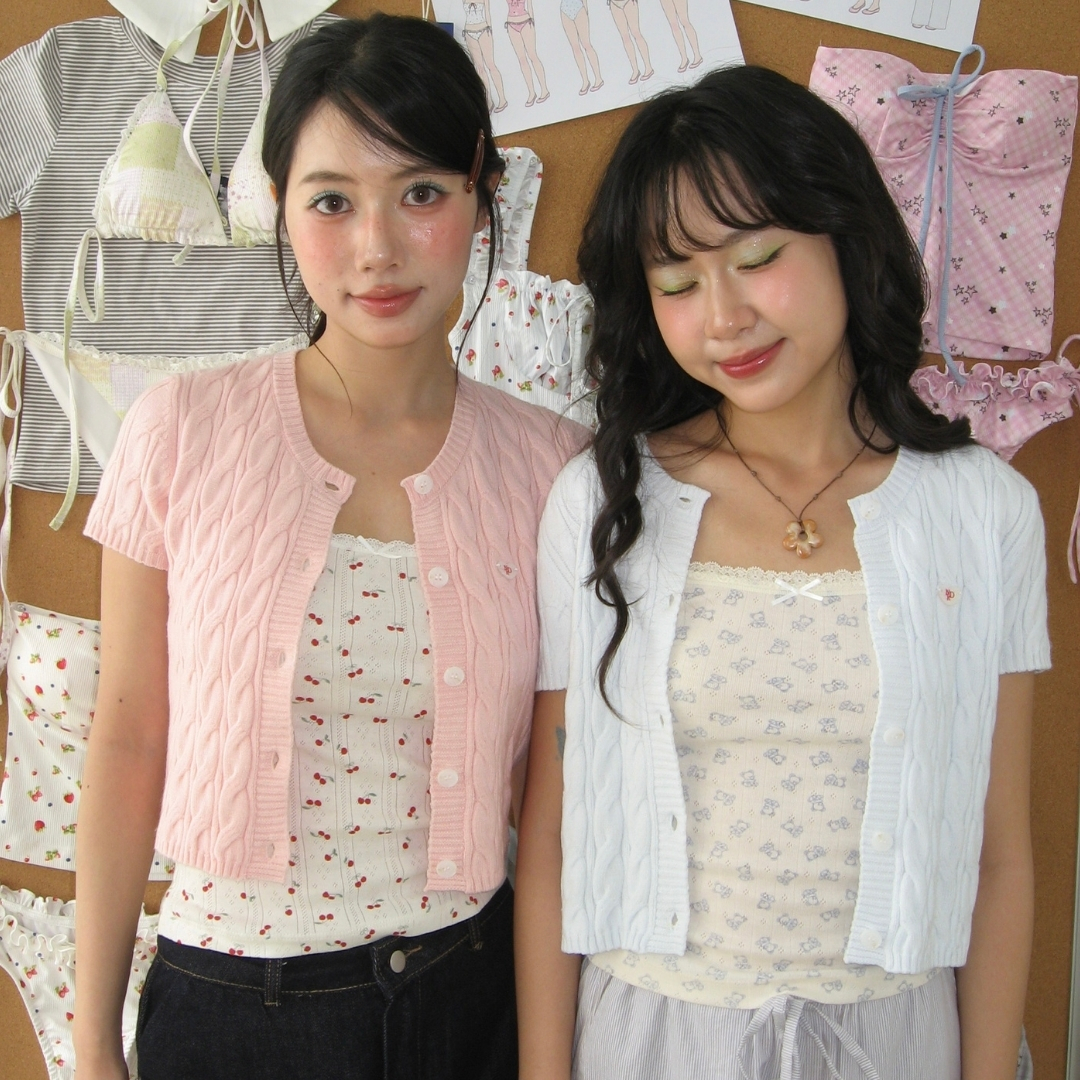 Naked crop cardigan
