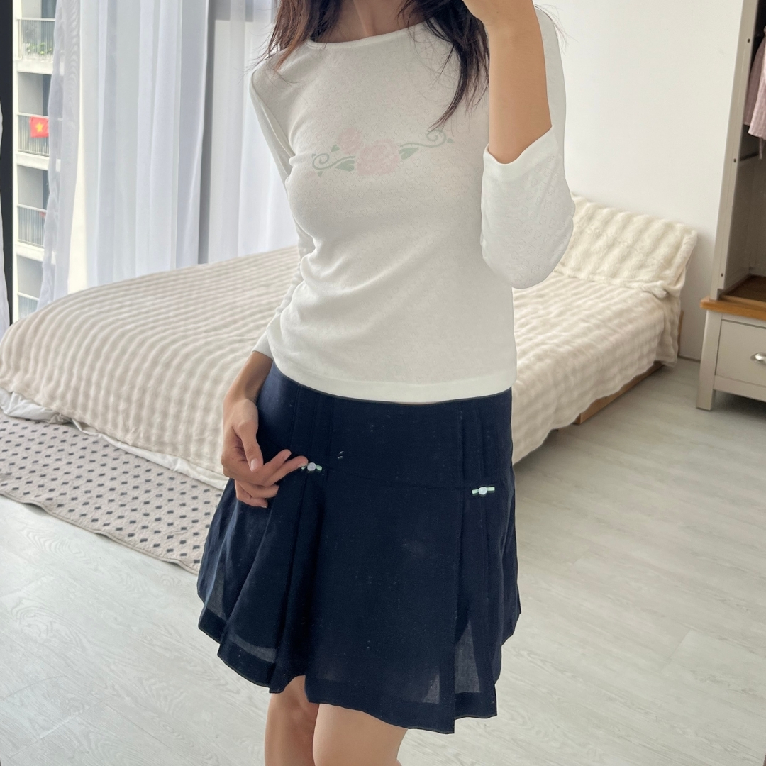 Preppy pleated skirt