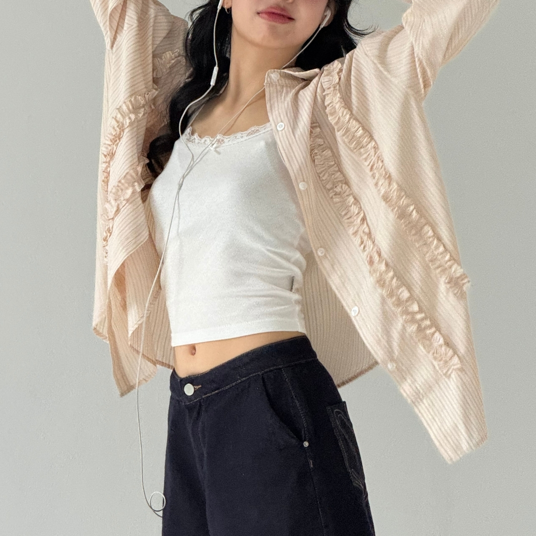 Kazel Ruffle Shirt Ruffle Shirt