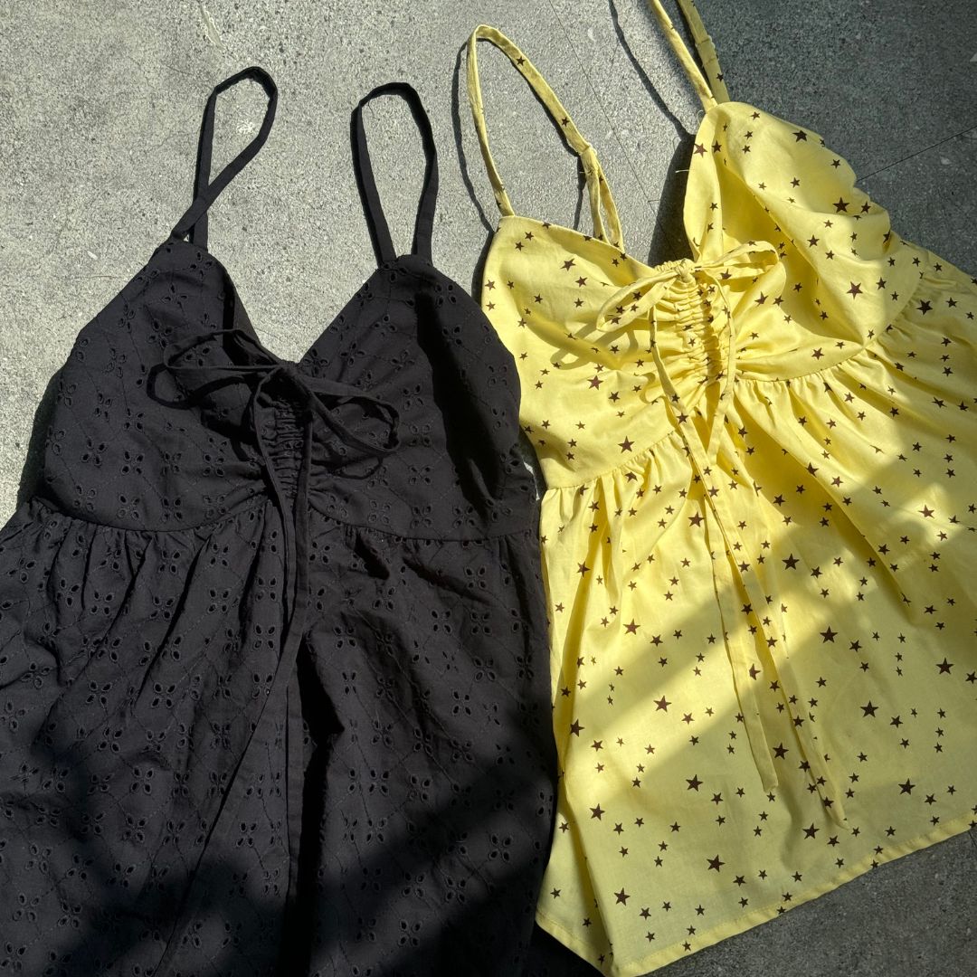 Scrunched Floral Top - Linen