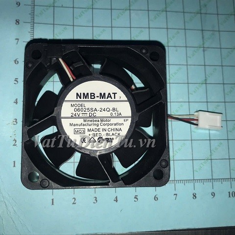 06025SA-24Q-BL Quạt 24V 0.13A 60x60x25mm NMB 3 dây đầu cắm B2