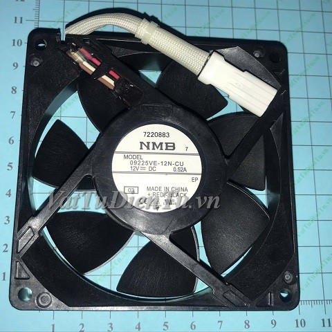 09225VE-12N-CU Quạt tản nhiệt 12V 0.52A 92x92x25mm NMB 4 dây phích cắm chống nước đầu đực