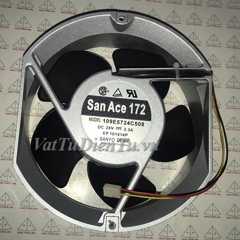 109E5724C508 Quạt tản nhiệt 24V 2.3A 172x150x51mm SANYO 3 dây