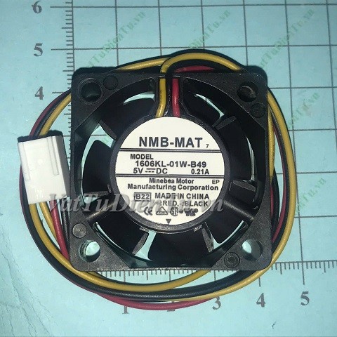 1606KL-01W-B49 Quạt tản nhiệt 5V 0.21A 40x40x15mm NMB 3 dây đầu cắm B2