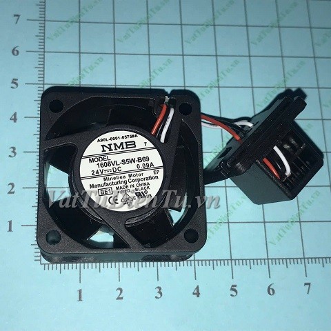 1608VL-S5W-B69 Quạt tản nhiệt 24V 0.09A 40x40x20mm NMB 3 dây đầu cắm đặc biệt