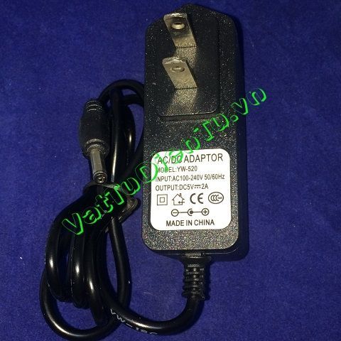 YW-520 AC/DC ADAPTOR Bộ nguồn 5V-2A, 5V2A chân kim 3.5 1.35, cho camera Yoosee, camera IP, Tivi box, android box - chân kim cực chất