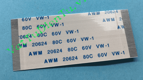AWM 20624 80C 60V VW-1 Cáp dẹt FFC 40 sợi P0.5mm dài 50mm