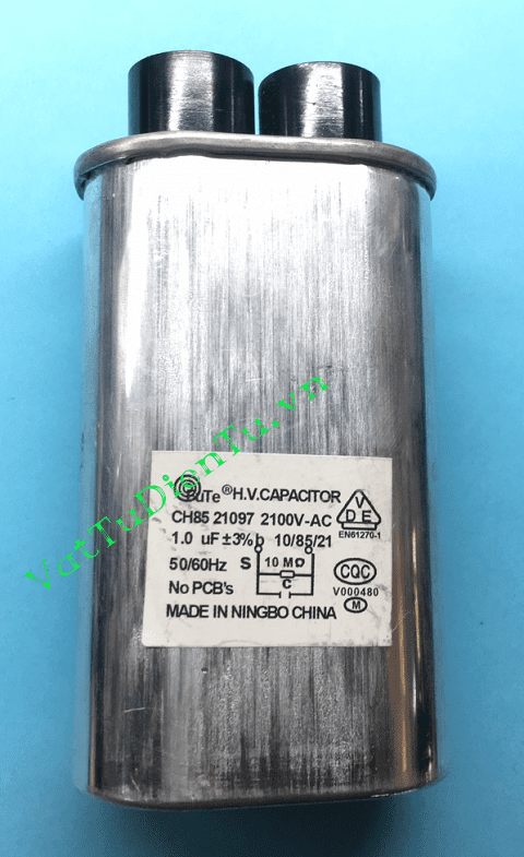 Tụ lò vi sóng 1uF 2100VAC 1.0uF 4.8mm.