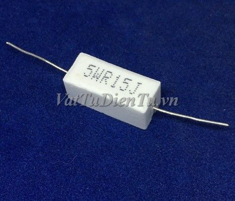 R15J5W Điện trở hình chữ nhật 15J 5W 15J5W15J 5W0.15RJ5W 0.15R 5W sai số 5%