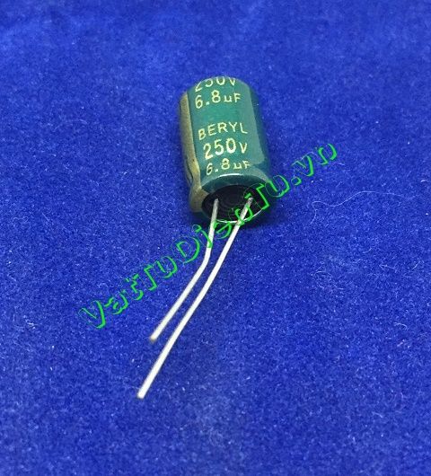 Tụ hóa 6.8uF 250V 6.8UF250V6.8UF 8X12MM