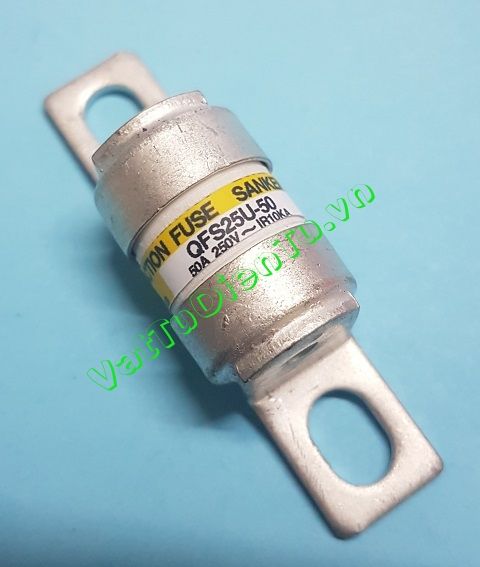 QFS25U-50 Cầu chì cắt nhanh 50A 250V, Fuse 50A 250V Fast 2-Pin Tap Bolt