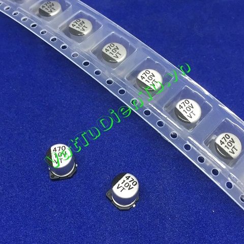 Tụ nhôm dán 470UF 10V 470UF10V470UF SMD 6.3x7.7mm