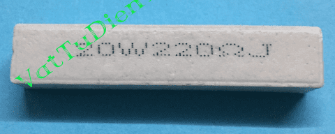 RX27-5-20W-220R-J Điện trở 220R 20W 10R 5%, trở sứ hình chữ nhật ngang