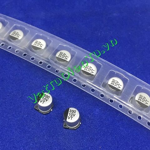 Tụ nhôm dán 330UF 10V 330UF10V330UF SMD 6.3x7.7mm