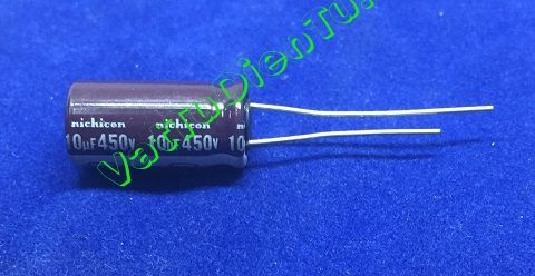 Tụ hóa 10uF 450V 10uF450V10uF 10X17MM Nichicon