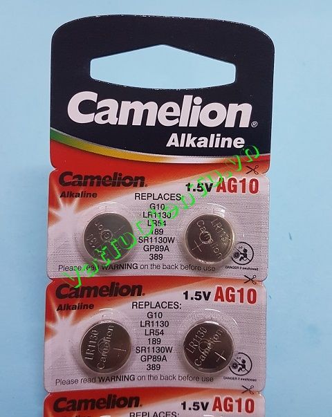 Pin Camelion Alkaline 1.5V, mã: AG10