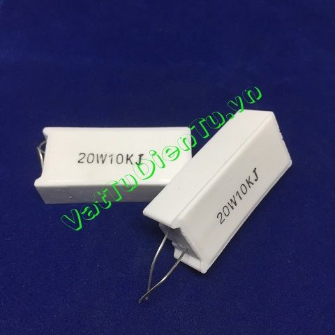 RX27-5-20W-10KJ Điện trở 10K 20W 10K 5% trở sứ hình chữ nhật dọc