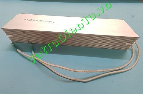 RXLG-300W25RJ Điện trở nhôm 25R 300W 25R L215xW60xH30mm (điện trở phanh, điện trở hãm)
