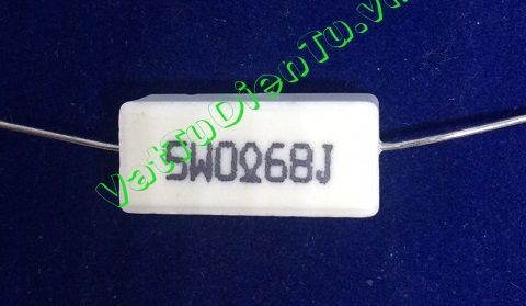 Điện trở 0.68R 5W 0.68R5W0.68R SQP 5% trở sứ hình chữ nhật