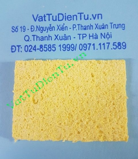 Bọt biển lau đầu mỏ hàn 4x6 cm loại mỏng