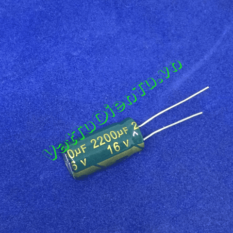 Tụ hóa 2200uF 16V 2200uF 10x20mm
