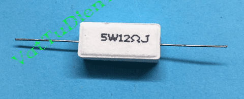 RX27-5-5W-12R-J Điện trở 12R 5W 12R 5%, trở sứ hình chữ nhật ngang