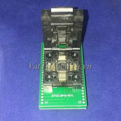 QFP48-0.5mm TQFP48 LQFP48 QFP48 to DIP48 đế kẹp chip để kẹp IC 48 chân sang DIP-48