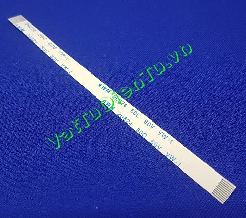 AWM 20624 80C 60V VW-1 Cáp dẹt FFC 10 sợi P0.5mm dài 100mm cùng mặt