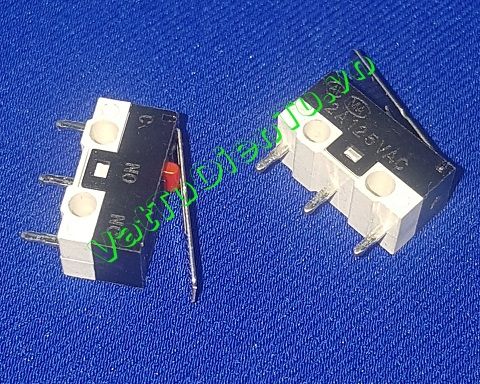 2A125VAC Công tắc hành trình nhỏ 3 chân có tay gạt (Limit switch), trong chuột