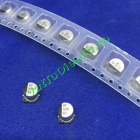 Tụ nhôm dán 47uF 50V 47uF50V47UF 6.3X7.7MM