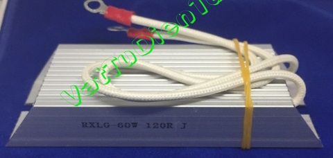 RXLG-60W120RJ Điện trở nhôm 120R 60W 120R L100xW40xH20mm (điện trở phanh, điện trở hãm)