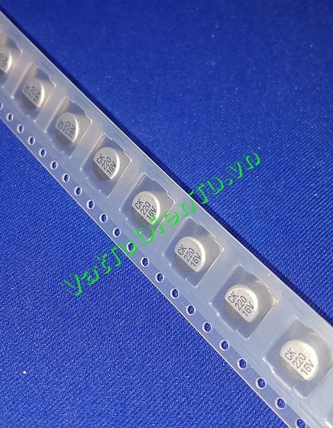 Tụ nhôm dán 220UF 16V 220UF16V220UF SMD 6.3x7.7mm