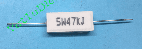 SQP-5W-47K-J Điện trở 47K 5W 47K 5%, L22xH9.5xV9.5mm, điện trở sứ hình chữ nhật, nằm ngang