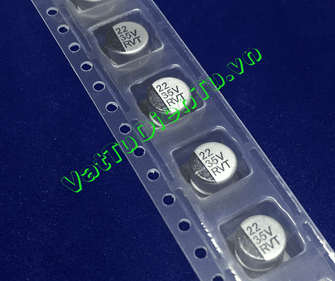 Tụ nhôm dán 22UF 35V 22UF35V22UF SMD 6.3x5.4mm