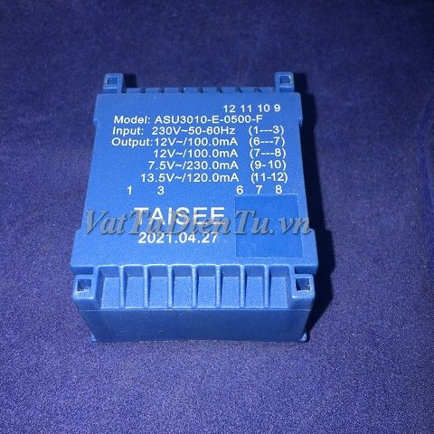 ASU3010-E-0500-F Biến áp 220V ra 12V 7.5V 13.5V