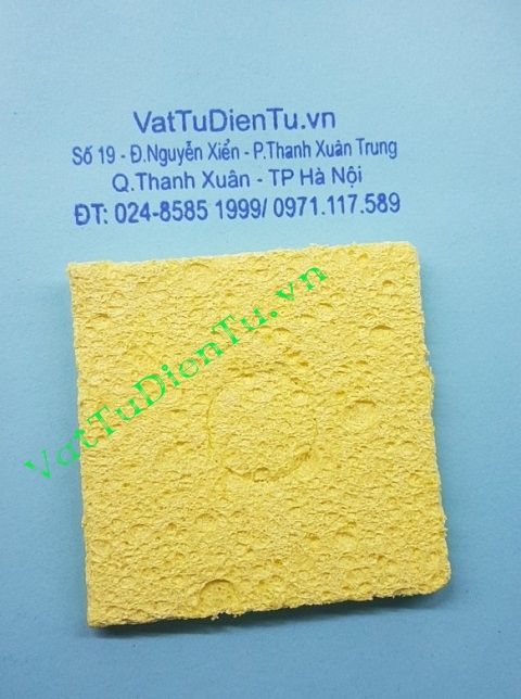 Bọt biển lau đầu mỏ hàn 6x6 cm loại dày;