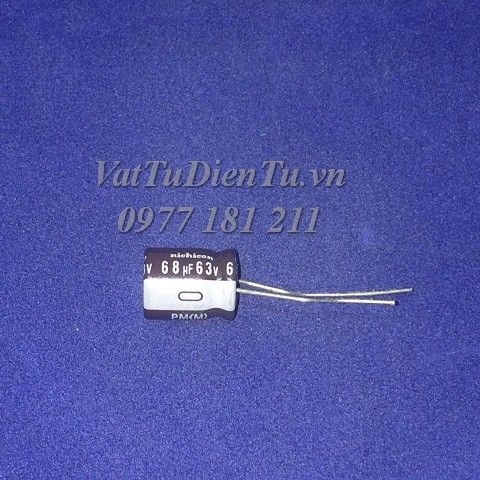 Tụ hóa 68uF 63V 68uF63V68uF 10X13MM; Mã: C68uF63V10x13; Kiểu chân: Cắm; Thương hiệu: LXV; Xuất xứ: Hàng mới