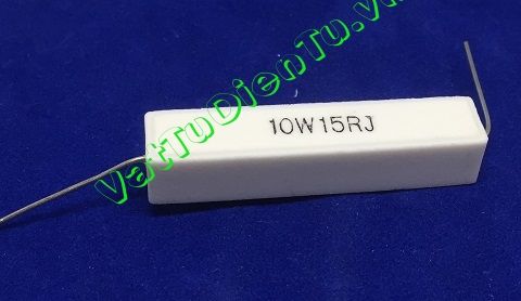 SQP-10W-15RJ Điện trở 15R 10W 15R 5%, điện trở sứ hình chữ nhật nằm ngang