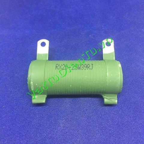 RX20-39RJ25W Điện trở sứ xanh 39R 25W 39RJ L51xD21xd12mm (điện trở phanh, điện trở hãm ZG11)