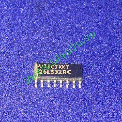 26LS32C AM26LS32CDR SOP16 3.9mm IC truyền thông Quad Receiver RS-422/RS-423; Mã: 26LS32C; Kiểu chân: dán SOP-16 3.9mm; Hàng tương đương: AM26LS32, AM26C32C AM26LS32C, AM26C32C AM26C32I; Mã kho: 26LS32AC-HNT