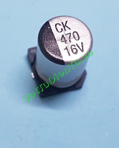 Tụ nhôm dán 470uF 16V 470uF16V470uF SMD VT 8x10.5mm