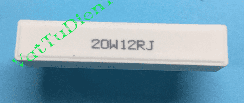 RX21-20W-12R-J Điện trở 12R 20W 12R 5%, điện trở sứ, điện trở công suất, điện trở xi măng, điện trở dây cuốn