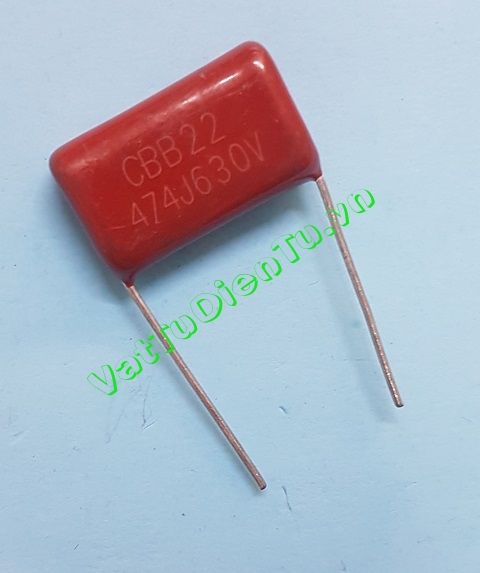 100PCS CBB 474J 630V 0.47uF 470nF Metallized Film Capacitors - P=20MM