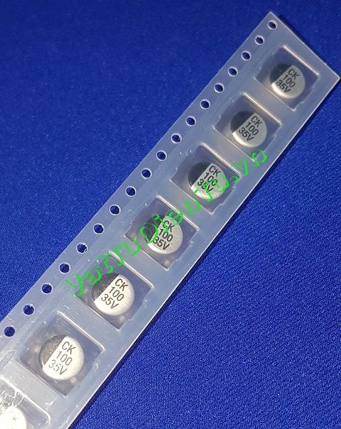 Tụ nhôm dán 100uF 35V SMD 6.3x7.7mm